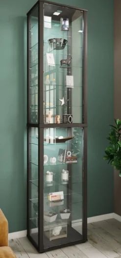 Standvitrine "Kavisa XXL" Schwarz