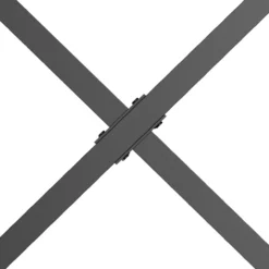 2 Stück Stahl Tischbeine Tischfüße 72 cm Tischgestell in X-Form Schwarz