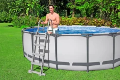 Steel Pro MAX™ Frame Pool Komplett-Set mit Filterpumpe Ø 488 x 122 cm , lichtgrau, rund