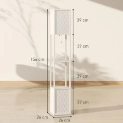 Stehlampe mit Regal Standlampe mit Doppellicht exkl. Leuchtmittel für Wohnzimmer