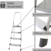 Stehleiter mit 4 Stufen, Aluminium Trittleiter