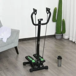 Stepper mit Haltegriff Trainingsbänder Sidestepper Heimtrainer Stahl ABS