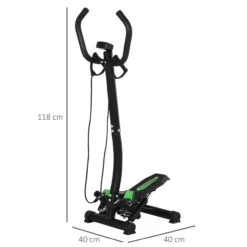 Stepper mit Haltegriff Trainingsbänder Sidestepper Heimtrainer Stahl ABS