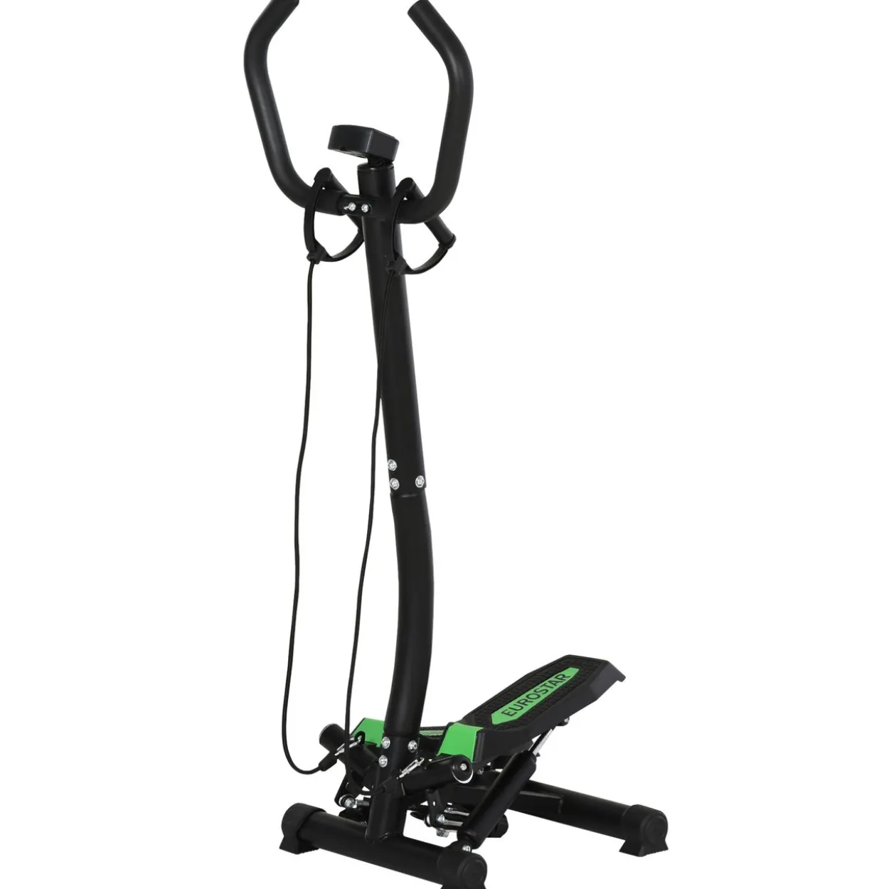 Stepper mit Haltegriff Trainingsbänder Sidestepper Heimtrainer Stahl ABS