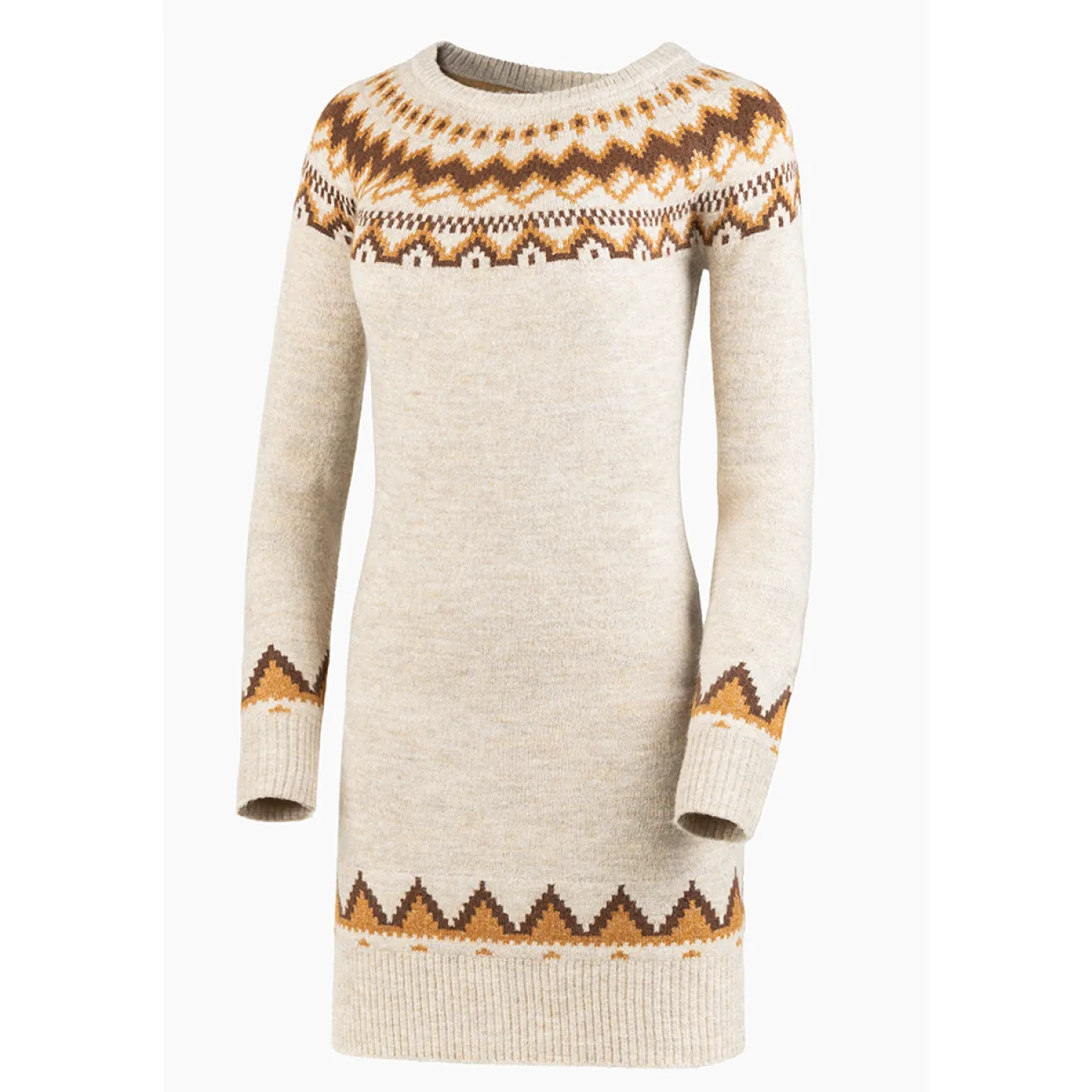 Strickkleid im Norwegerstil