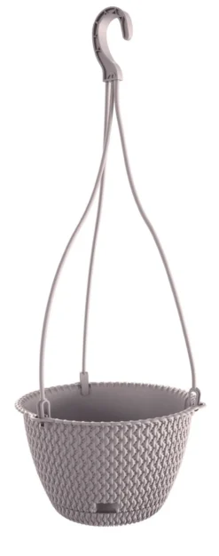 Strickoptik-Hängetopf, ca. 4,8 Liter - Mocca