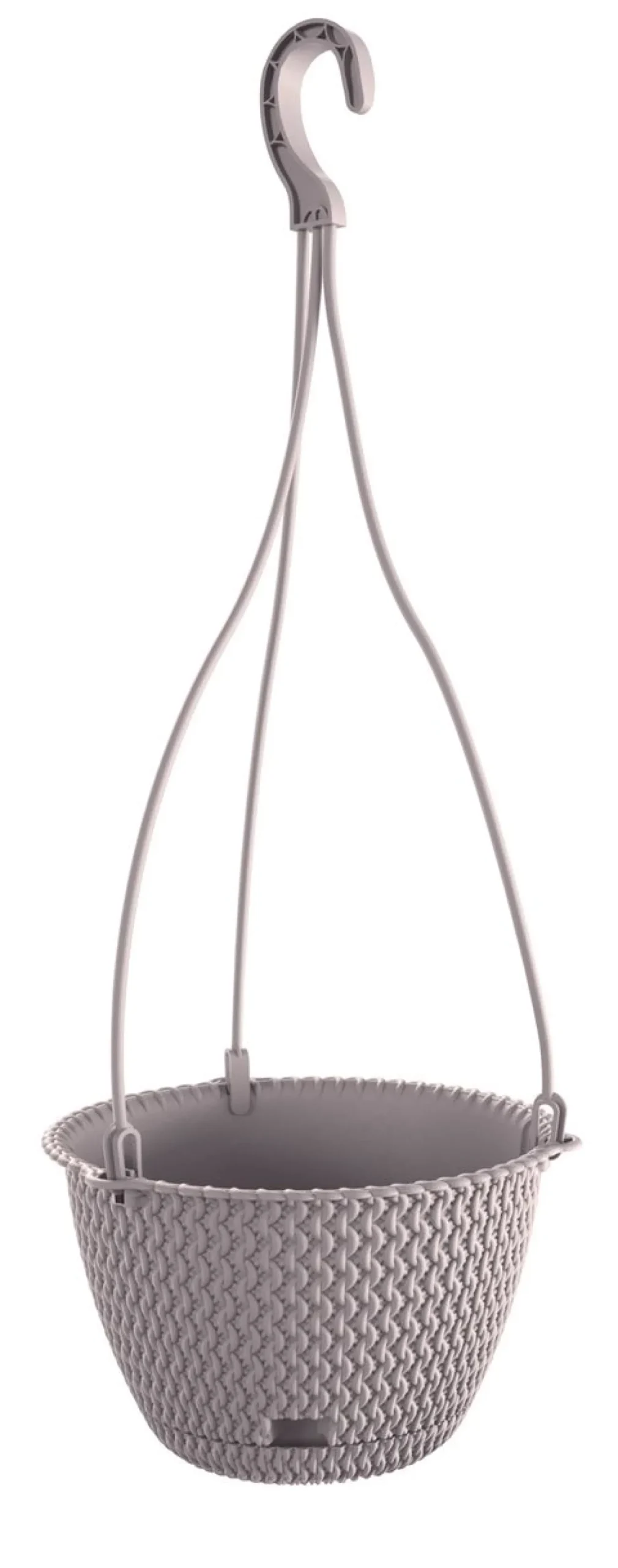 Strickoptik-Hängetopf, ca. 4,8 Liter - Mocca