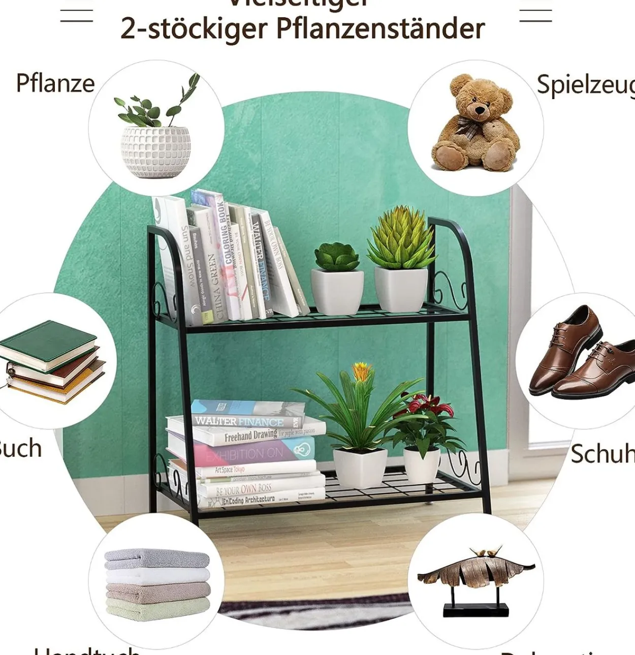 2 - stufiger Metall Pflanzenständer