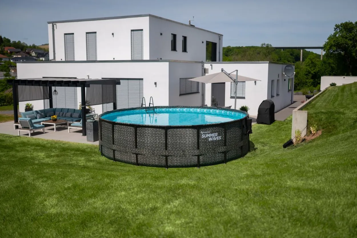 Summer Waves Elite Pool 549x132 cm rattan grau