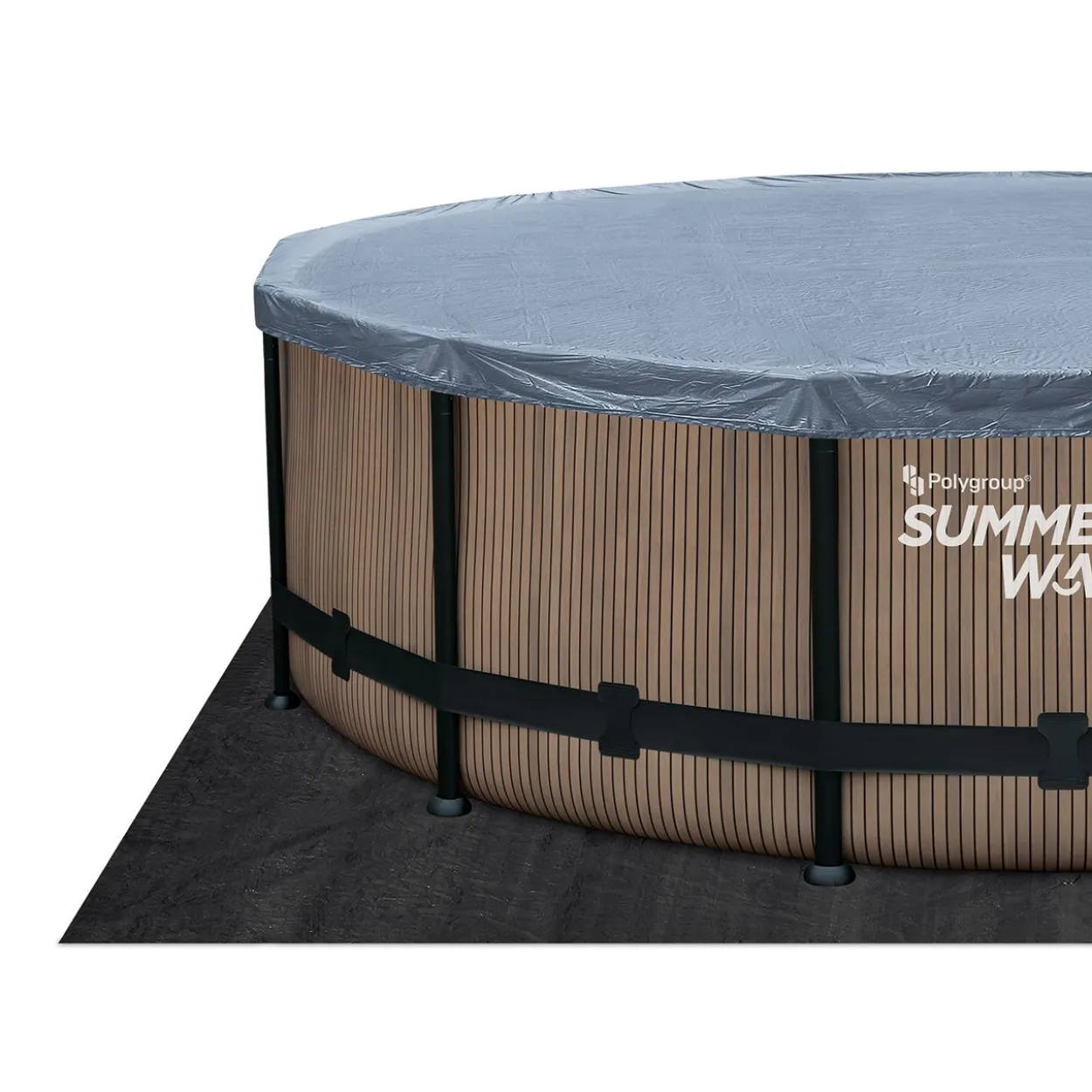 Summer Waves Elite Pool 549x132 cm, Teak-Optik