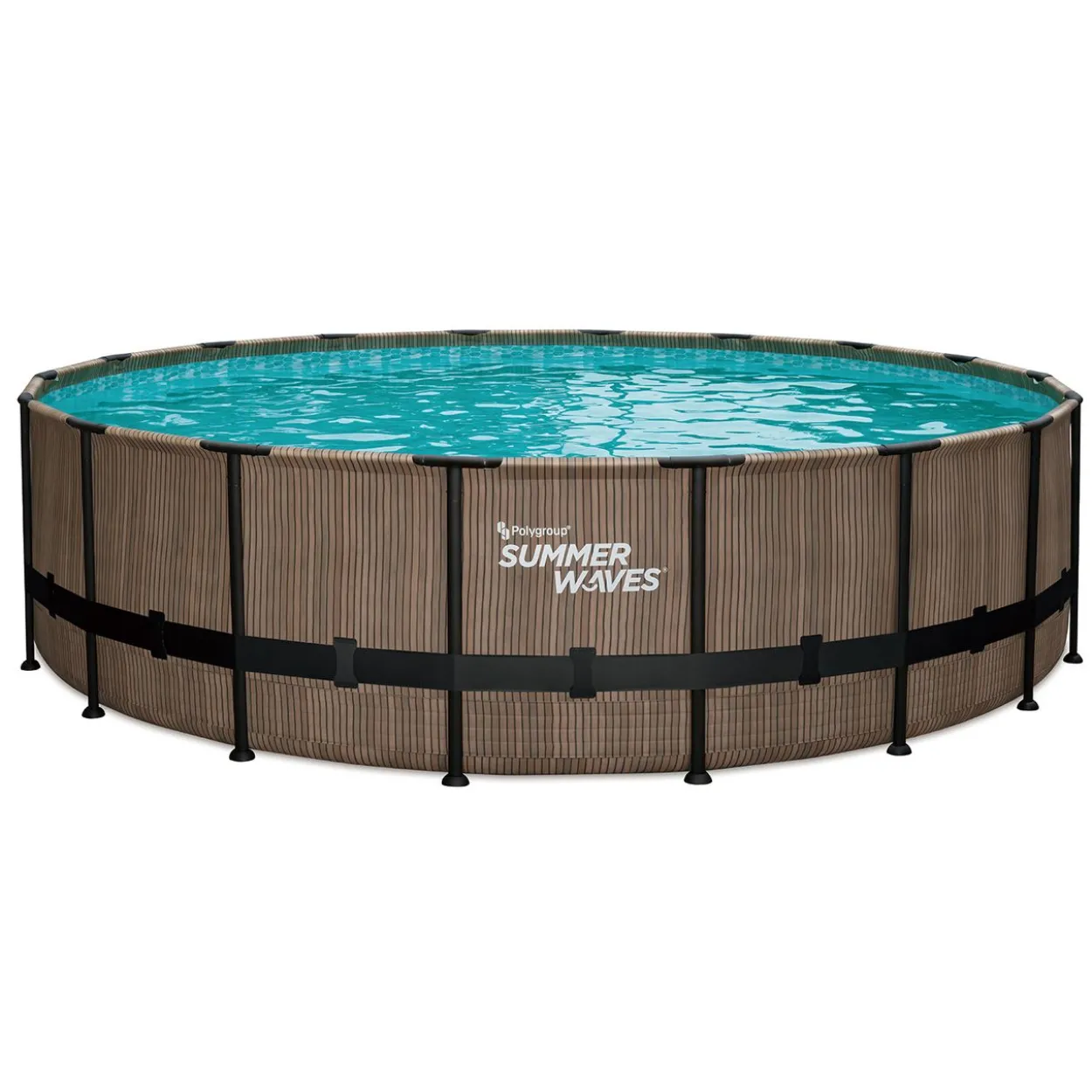 Summer Waves Elite Pool 549x132 cm, Teak-Optik