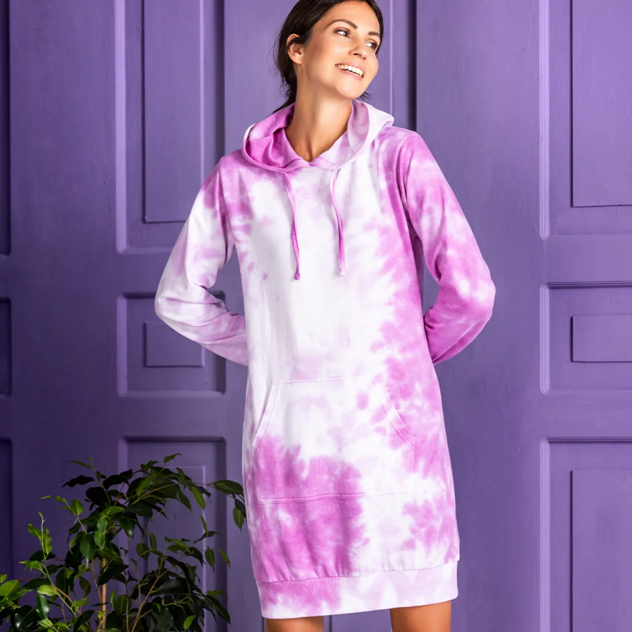 Sweat-Kapuzenkleid