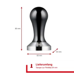 Tamper zur Perfetta 54 mm Edelstahl