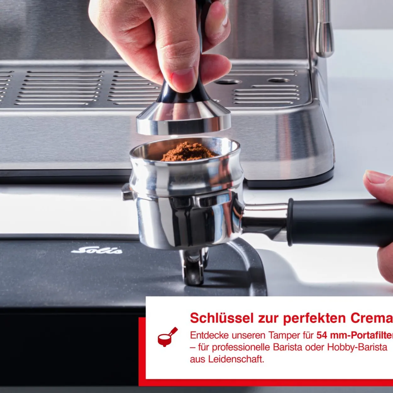 Tamper zur Perfetta 54 mm Edelstahl