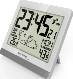 technoline WS8119 Digitale Funkwanduhr mit Temperaturanzeige und Wettervorhersage