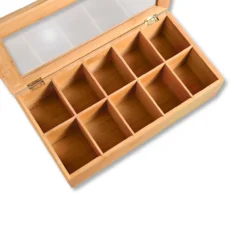 Teebox, Bambus mit 10 Fächern