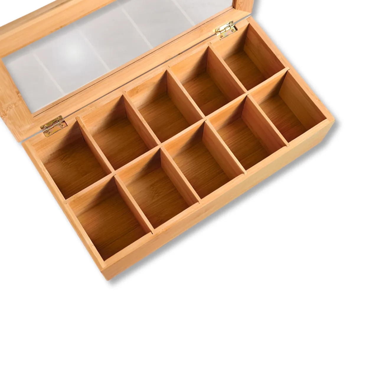 Teebox, Bambus mit 10 Fächern