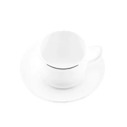 12 Teilger Mokkatassen-Set mit Untertasse aus Porzellan Mokkaservice 100 ml