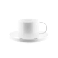 12 Teilger Mokkatassen-Set mit Untertasse aus Porzellan Mokkaservice 100 ml