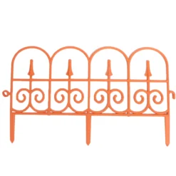 10 teiliges Gartenzaun-Set aus PP, ca. 58 x 33,5 cm