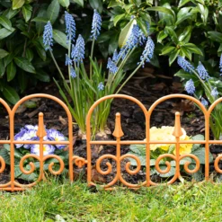 10 teiliges Gartenzaun-Set aus PP, ca. 58 x 33,5 cm