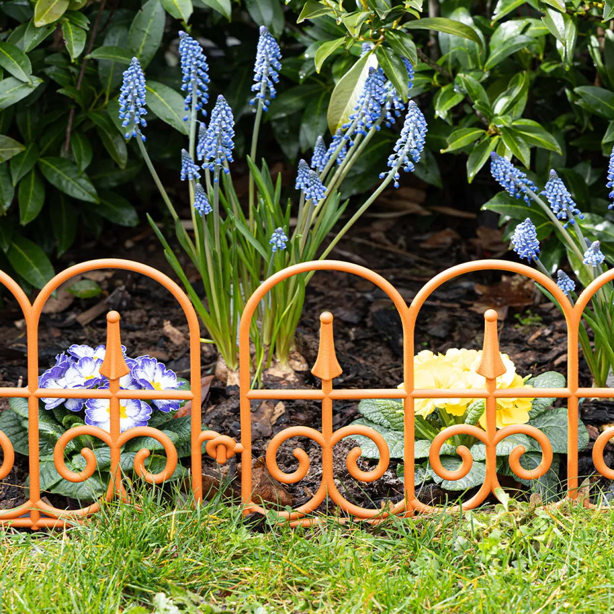 10 teiliges Gartenzaun-Set aus PP, ca. 58 x 33,5 cm