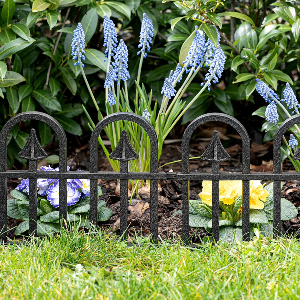 10 teiliges Gartenzaun-Set aus PP, ca. 60 x 31,5 cm