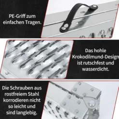 2-teiliges Klapprampen-Set mit Tragegriff 168 x22 x 4,5cm, 400KG belastbar