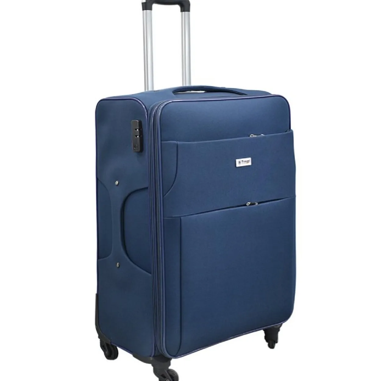3-teiliges Trolley-Set Weiche Reisekoffer für komfortables Reisen Dunkelblau