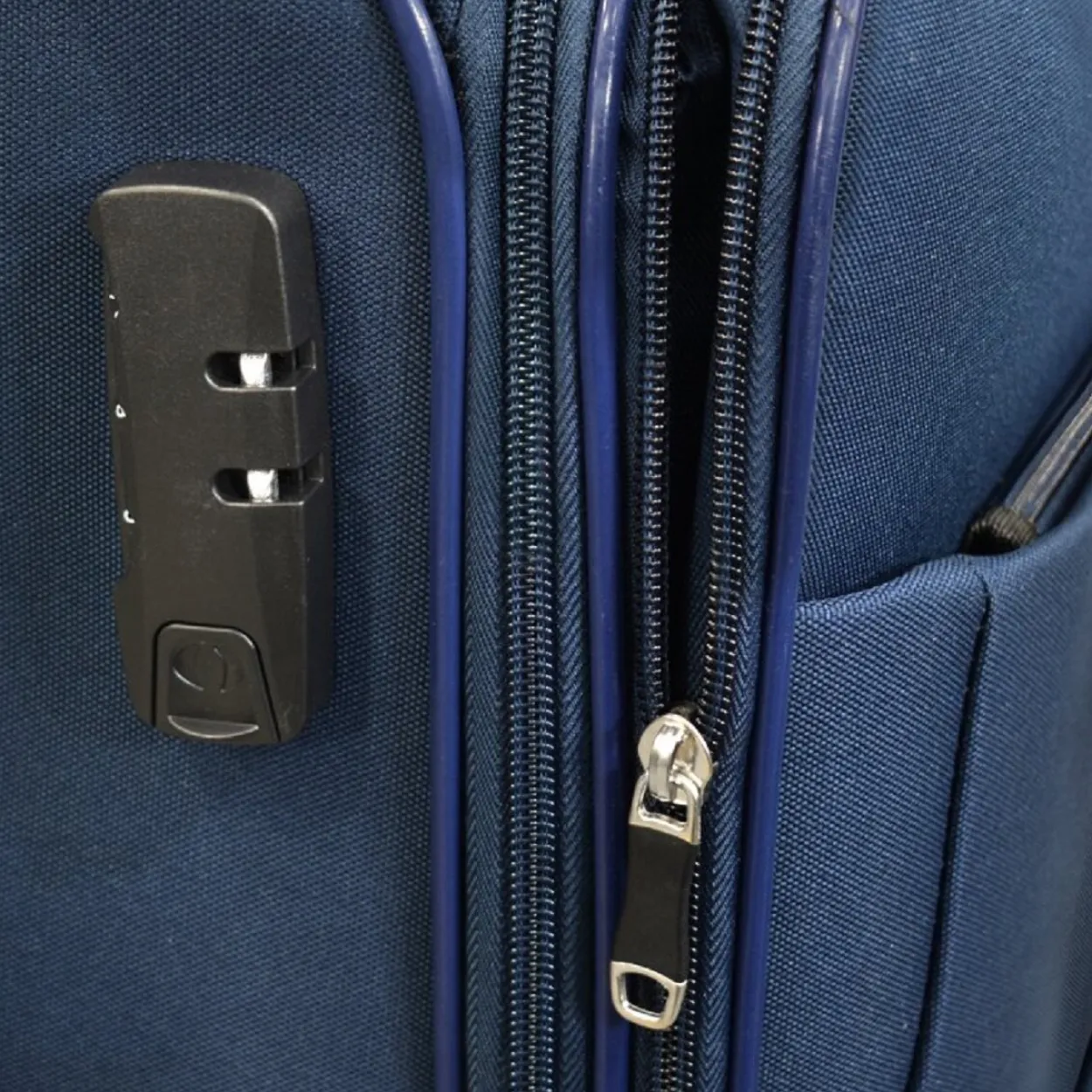 3-teiliges Trolley-Set Weiche Reisekoffer für komfortables Reisen Dunkelblau