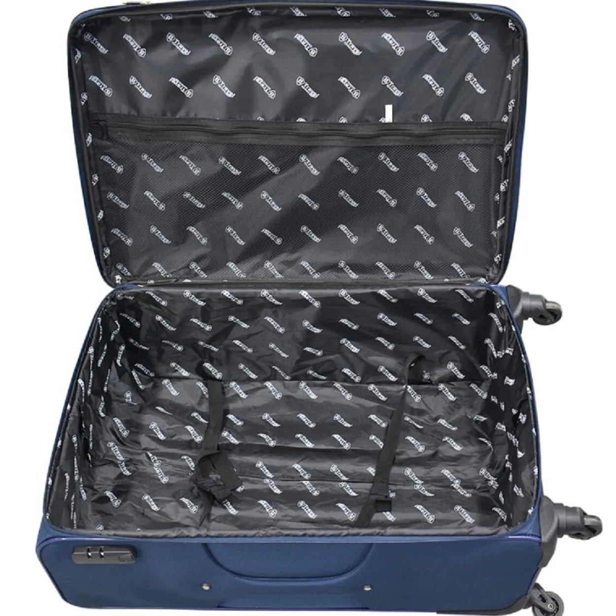 3-teiliges Trolley-Set Weiche Reisekoffer für komfortables Reisen Dunkelblau