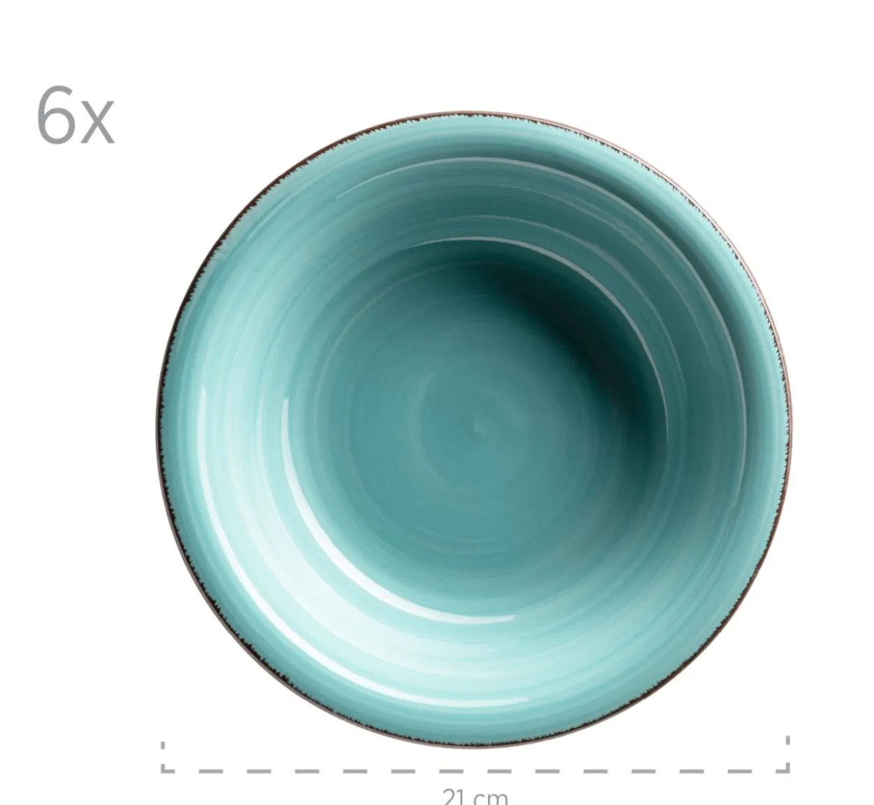 Teller tief 21,6 cm, 6-er Set, LAGUNA