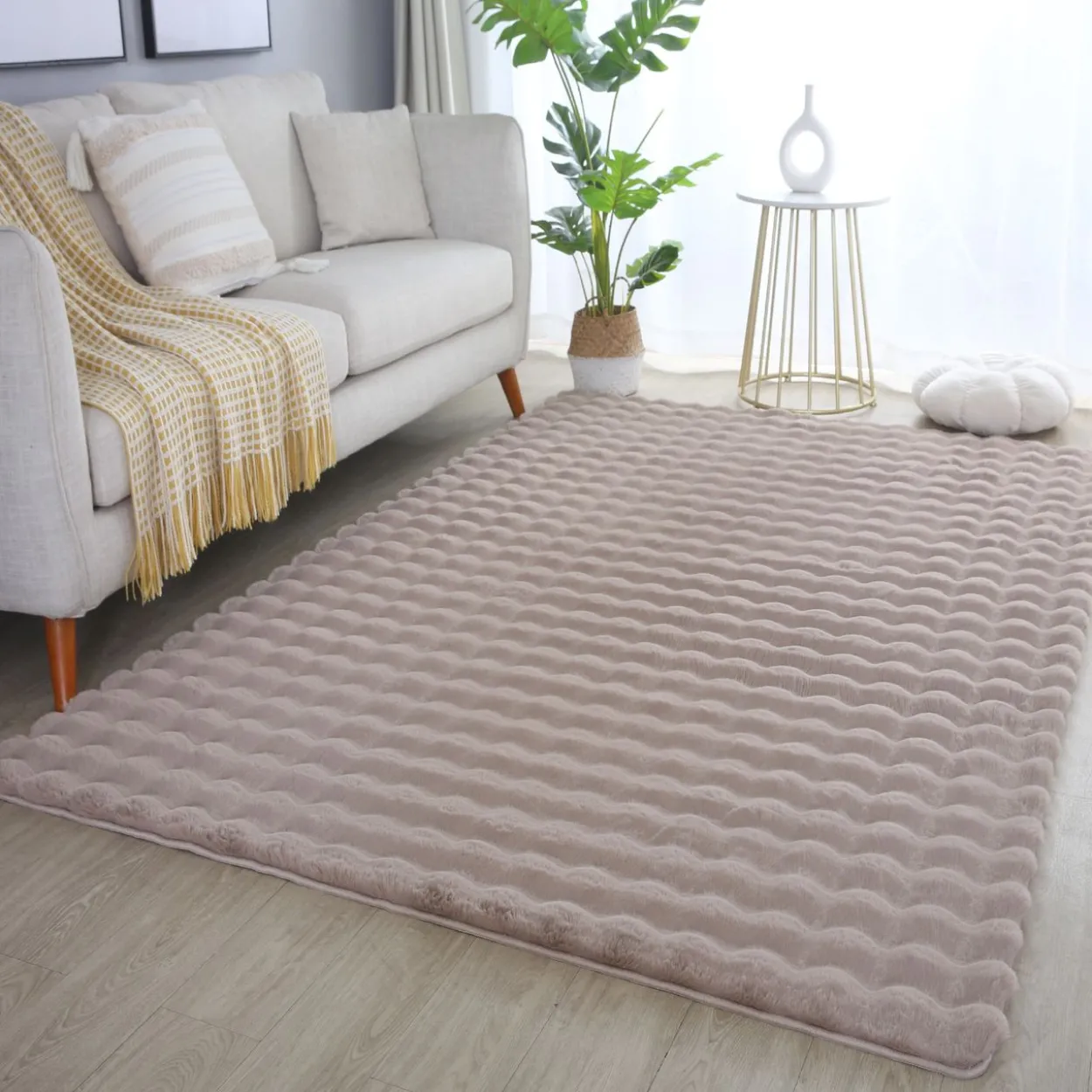 Teppich, AMBIANCE 5110, BEIGE, 140 x 200 cm