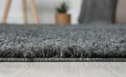Teppich Elodie, 100cm x 150cm, Farbe Dunkelgrau, rechteckig, Florhöhe 37mm