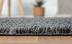 Teppich Elodie, 80cm x 300cm, Farbe Dunkelgrau, rechteckig, Florhöhe 37mm