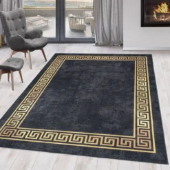 Teppich, FIESTA 4305, BLACK, 80 x 250 cm