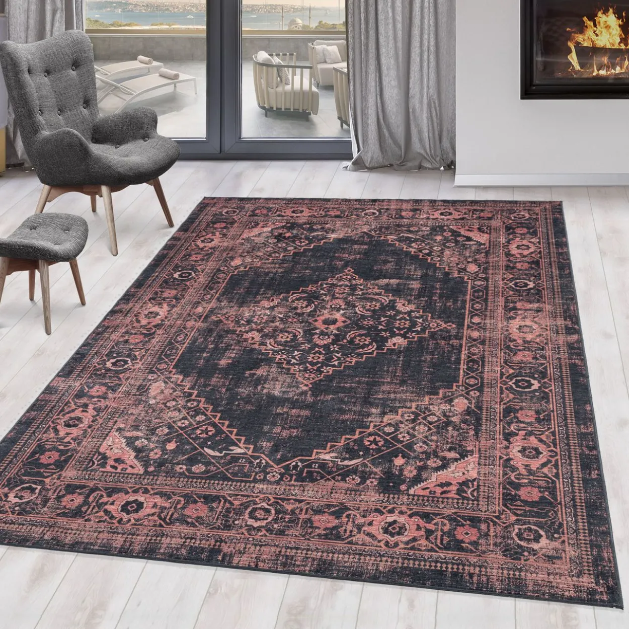 Teppich, FIESTA 4301, RED, 160 x 230 cm
