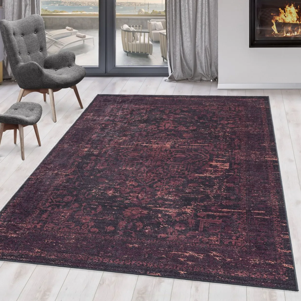 Teppich, FIESTA 4304, RED, 80 x 250 cm