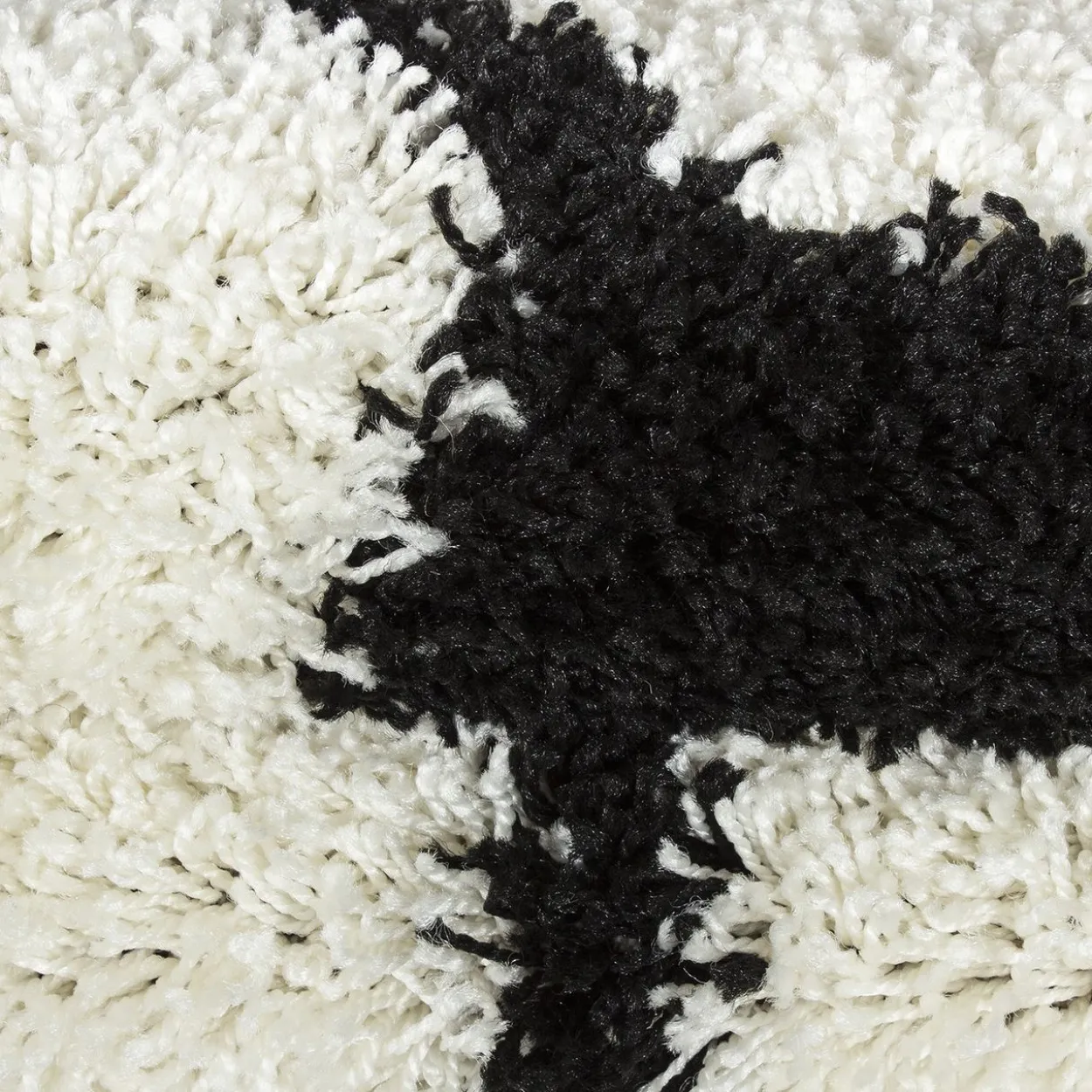Teppich, FUN 6001, BLACK, 120 x 120 cm