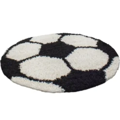 Teppich, FUN 6001, BLACK, 120 x 120 cm