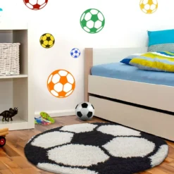 Teppich, FUN 6001, BLACK, 120 x 120 cm