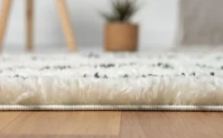 Teppich Laure , 80cm x 200cm, Farbe Weiß, rechteckig, Florhöhe 37mm