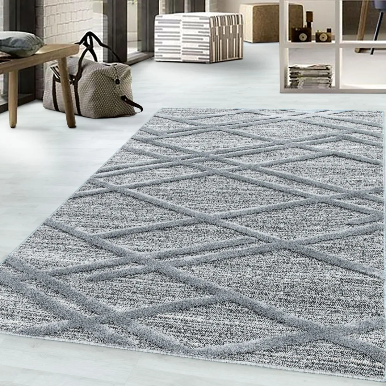 Teppich, PISA 4706, GREY, 200 x 290 cm