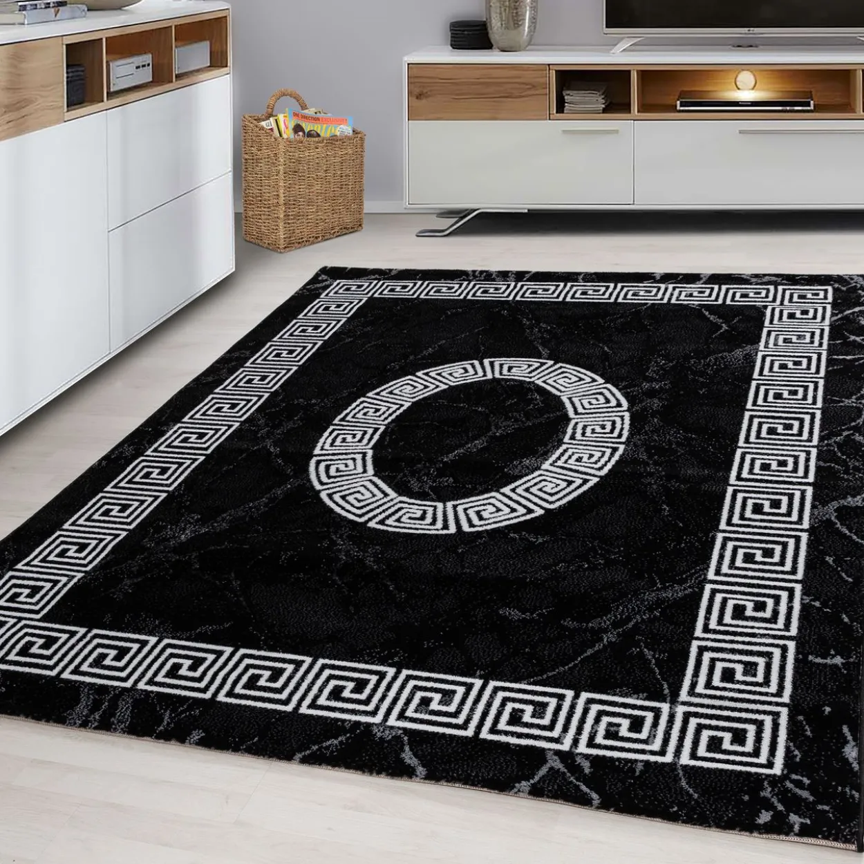Teppich, PLUS 8009, BLACK, 160 x 230 cm