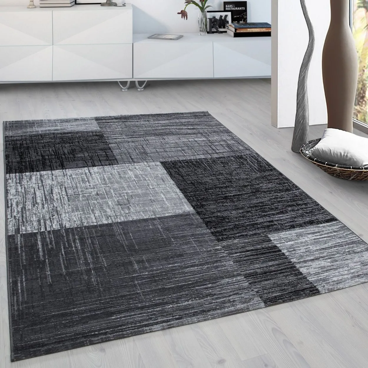 Teppich, PLUS 8001, BLACK, 140 x 200 cm