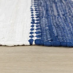 Teppich Zendo 110cm x 60cm, Farbe Blau, rechteck