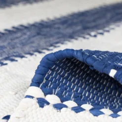Teppich Zendo 110cm x 60cm, Farbe Blau, rechteck