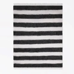 Teppich Zendo 110cm x 60cm, Farbe Schwarz, rechteck