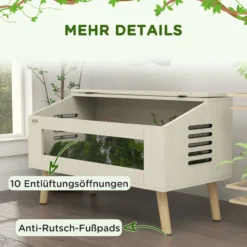 Terrarium für Reptilien Reptil Fütterungsbox mit gehärteten Glasfenstern, Deckel