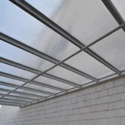 Terrassenüberdachung SOLIS mit UV-Schutz, ca. 495 x 303 x 226 / 278 cm – Weiß